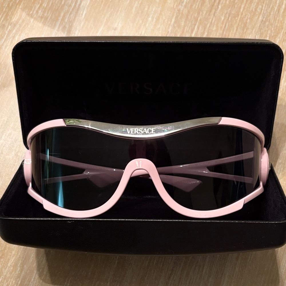 Versace Blush Sunglasses with Silver Accents